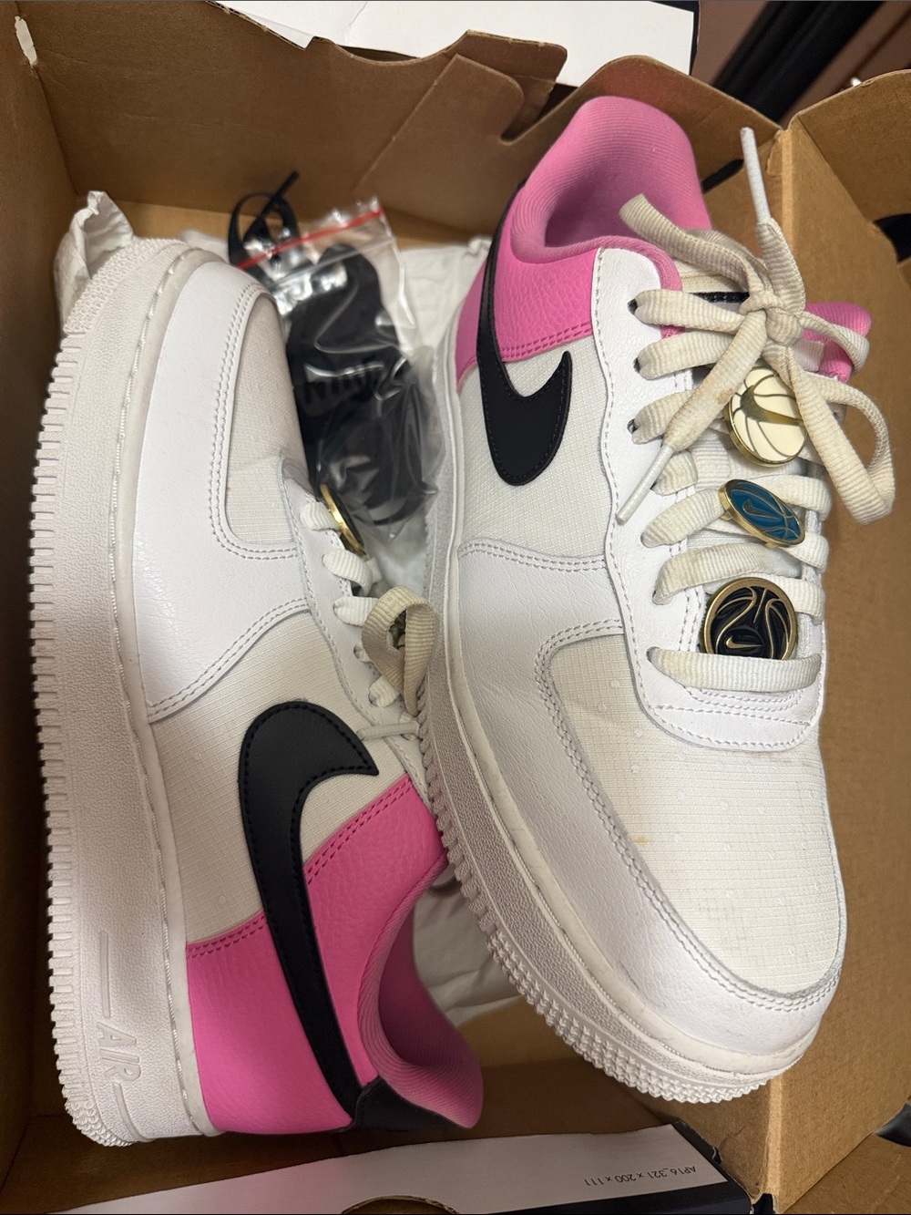 Nike Women’s Air Force 1 Low - White, Pink & Black